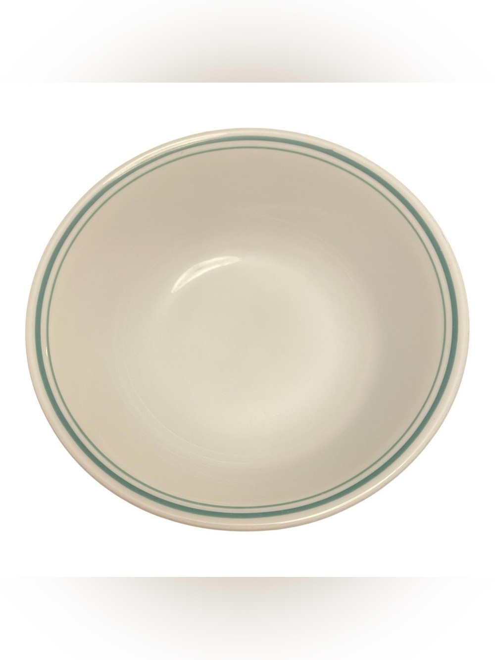 Corelle Rosemarie Cereal Soup Bowl 6 1/4" Green Double Stripes Set Of 2